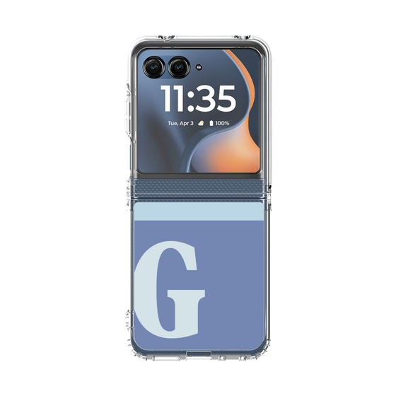 クリアケース［ オリジナル - initial two tone - G blue ］