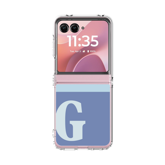 クリアケース［ オリジナル - initial two tone - G blue ］