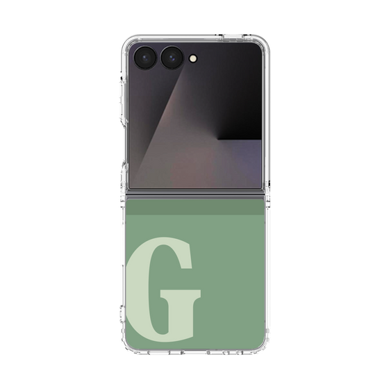 クリアケース［ オリジナル - initial two tone - G green ］