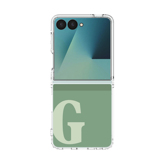 クリアケース［ オリジナル - initial two tone - G green ］