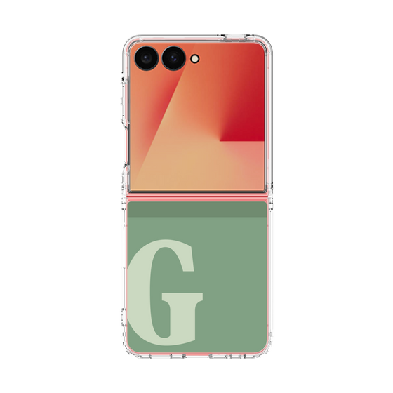クリアケース［ オリジナル - initial two tone - G green ］