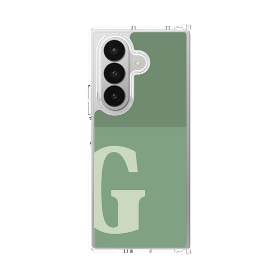 クリアケース［ オリジナル - initial two tone - G green ］