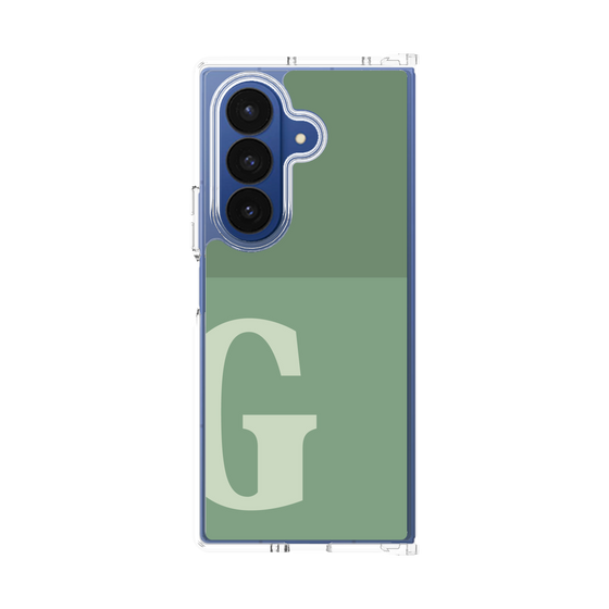 クリアケース［ オリジナル - initial two tone - G green ］