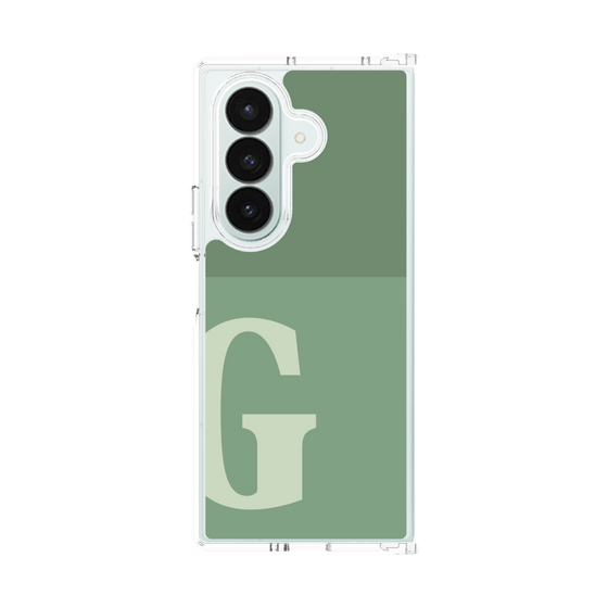 クリアケース［ オリジナル - initial two tone - G green ］