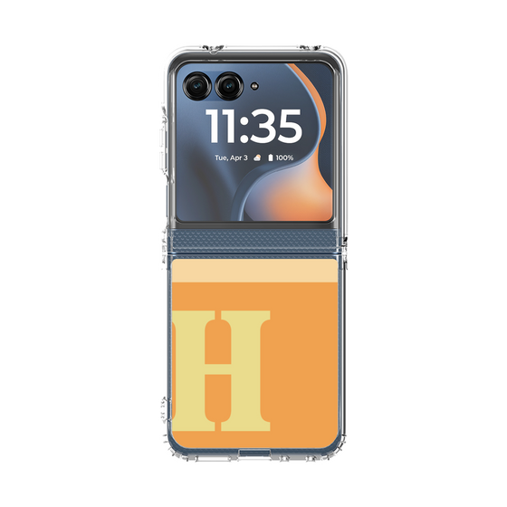 クリアケース［ オリジナル - initial two tone - H orange ］