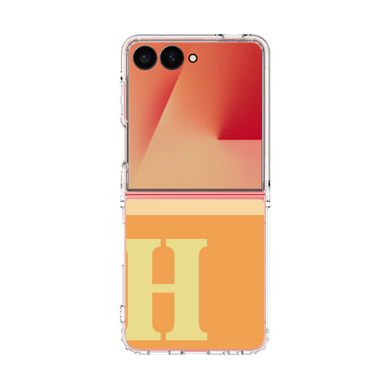 クリアケース［ オリジナル - initial two tone - H orange ］