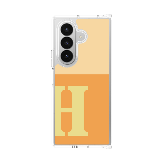 クリアケース［ オリジナル - initial two tone - H orange ］
