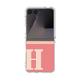 クリアケース［ オリジナル - initial two tone - H pink ］