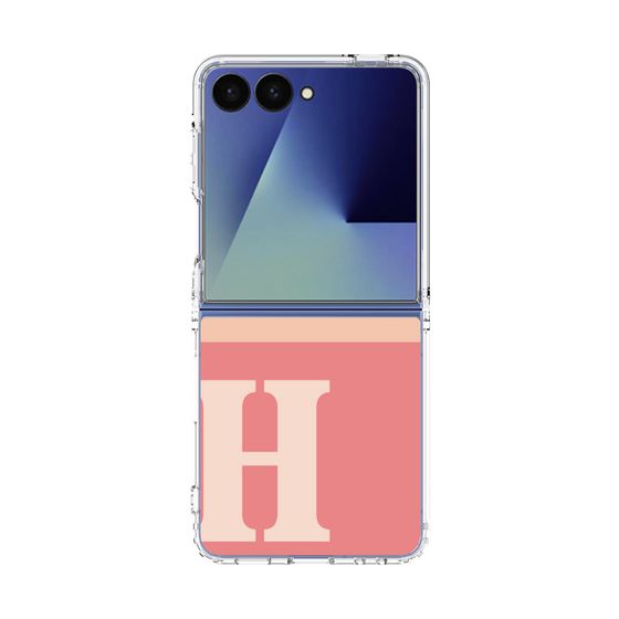 クリアケース［ オリジナル - initial two tone - H pink ］