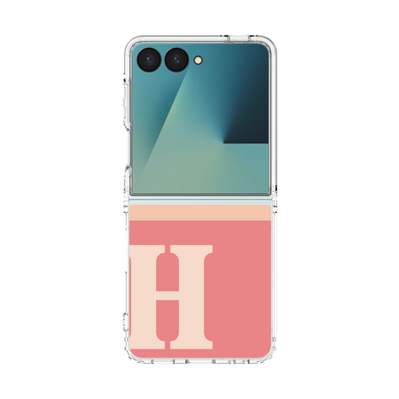 クリアケース［ オリジナル - initial two tone - H pink ］