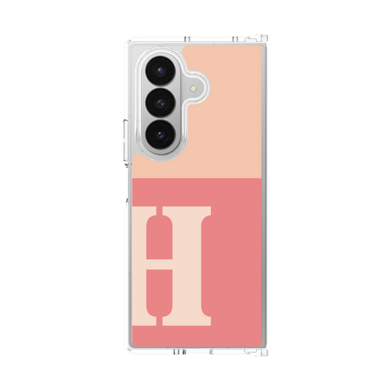 クリアケース［ オリジナル - initial two tone - H pink ］