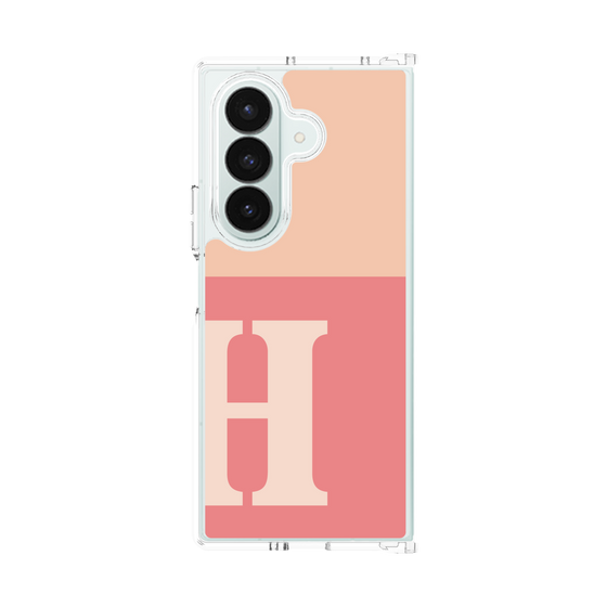 クリアケース［ オリジナル - initial two tone - H pink ］