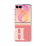 クリアケース［ オリジナル - initial two tone - H pink ］