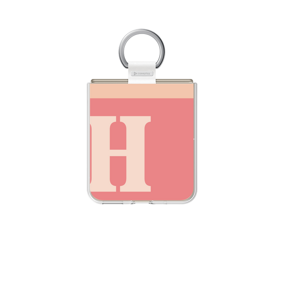 クリアケース［ オリジナル - initial two tone - H pink ］