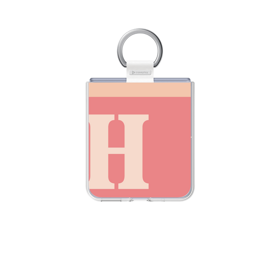 クリアケース［ オリジナル - initial two tone - H pink ］