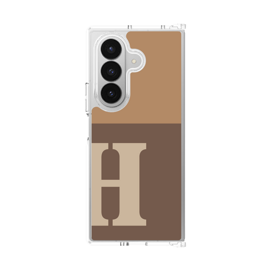 クリアケース［ オリジナル - initial two tone - H brown ］