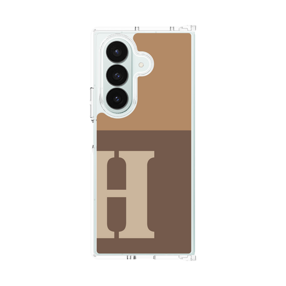 クリアケース［ オリジナル - initial two tone - H brown ］