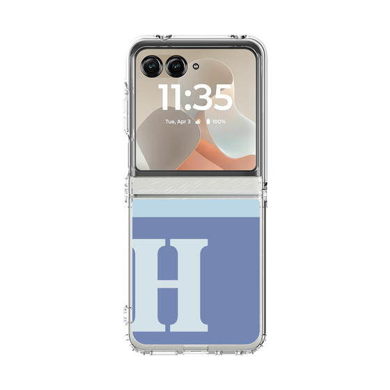 クリアケース［ オリジナル - initial two tone - H blue ］