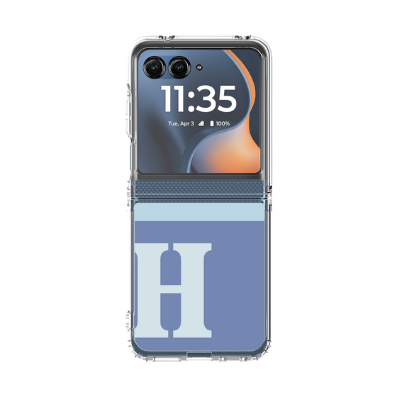 クリアケース［ オリジナル - initial two tone - H blue ］