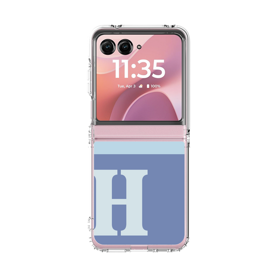 クリアケース［ オリジナル - initial two tone - H blue ］