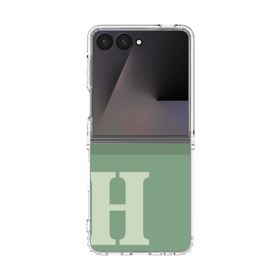 クリアケース［ オリジナル - initial two tone - H green ］