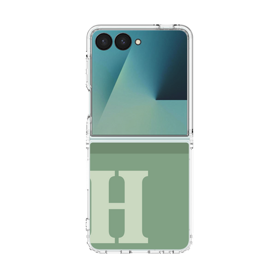 クリアケース［ オリジナル - initial two tone - H green ］