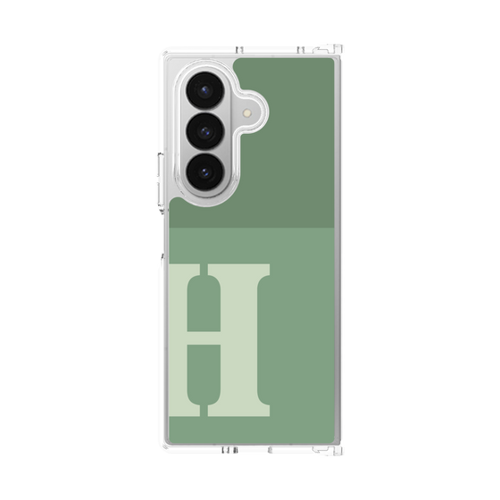 クリアケース［ オリジナル - initial two tone - H green ］