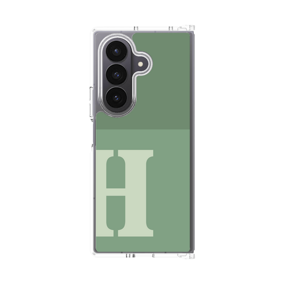 クリアケース［ オリジナル - initial two tone - H green ］