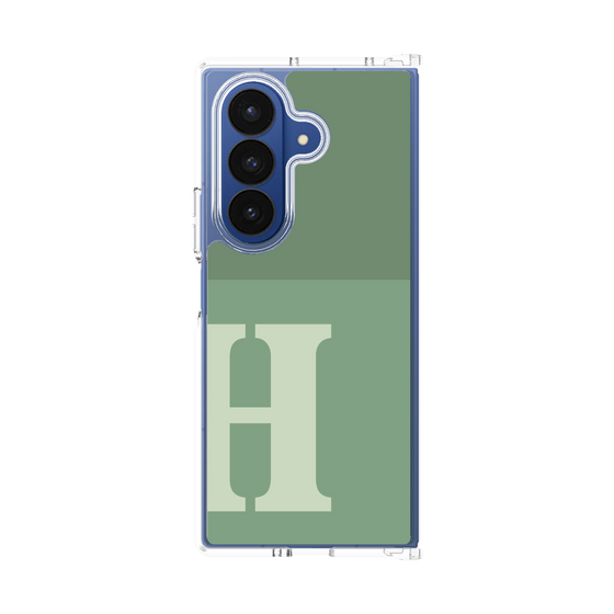 クリアケース［ オリジナル - initial two tone - H green ］