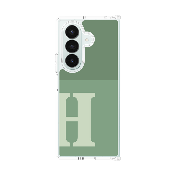 クリアケース［ オリジナル - initial two tone - H green ］