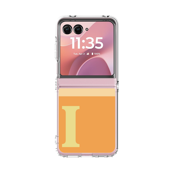 クリアケース［ オリジナル - initial two tone - I orange ］