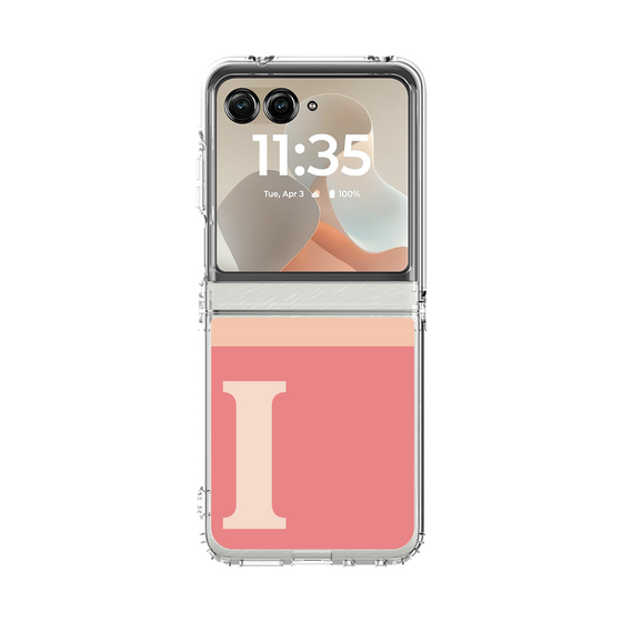 クリアケース［ オリジナル - initial two tone - I pink ］