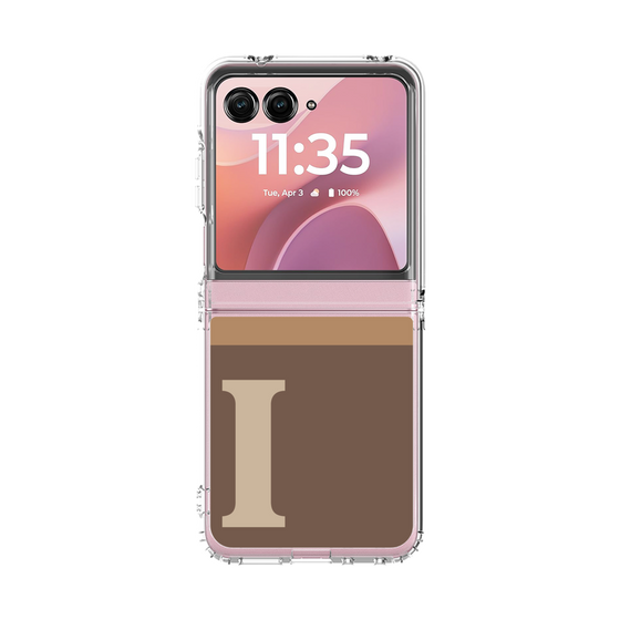 クリアケース［ オリジナル - initial two tone - I brown ］