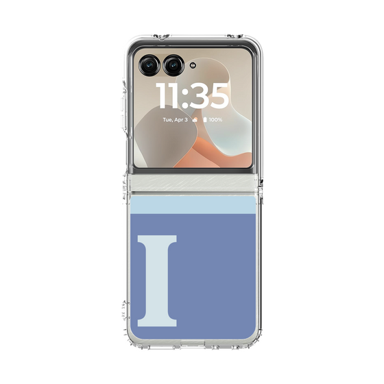 クリアケース［ オリジナル - initial two tone - I blue ］