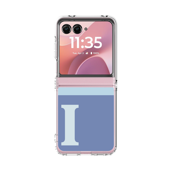 クリアケース［ オリジナル - initial two tone - I blue ］