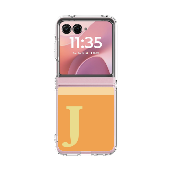 クリアケース［ オリジナル - initial two tone - J orange ］