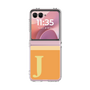 クリアケース［ オリジナル - initial two tone - J orange ］