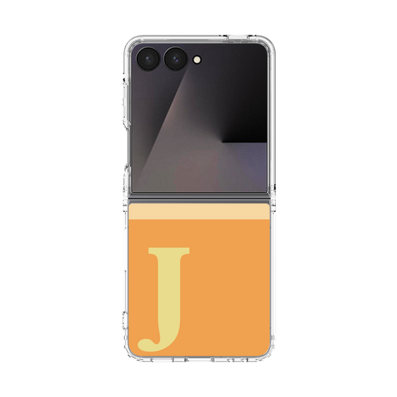 クリアケース［ オリジナル - initial two tone - J orange ］