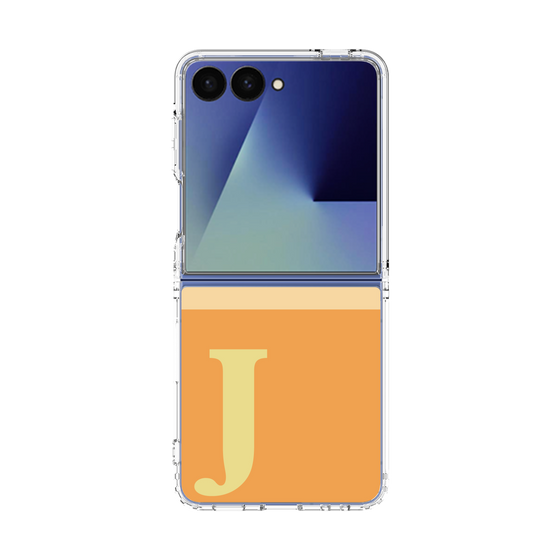 クリアケース［ オリジナル - initial two tone - J orange ］