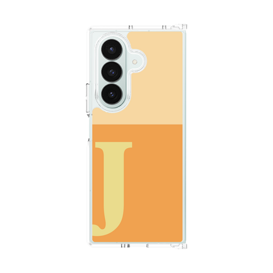 クリアケース［ オリジナル - initial two tone - J orange ］