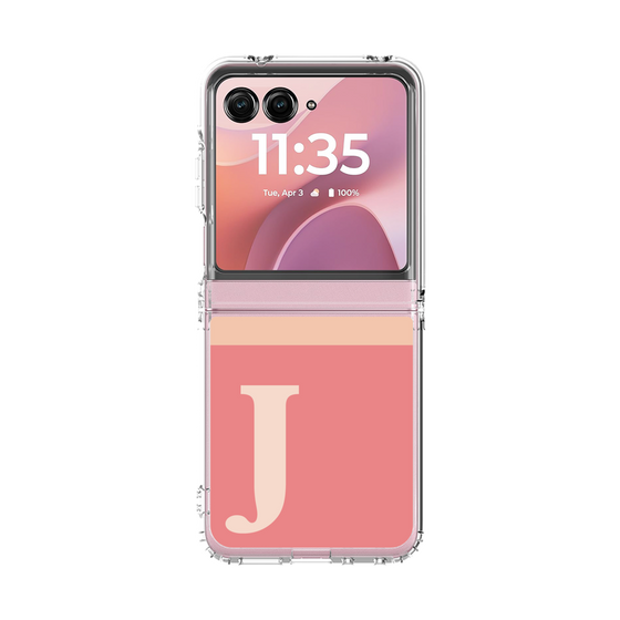 クリアケース［ オリジナル - initial two tone - J pink ］