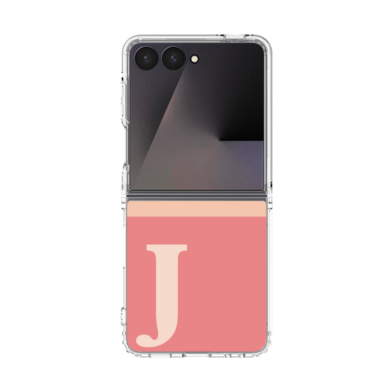 クリアケース［ オリジナル - initial two tone - J pink ］