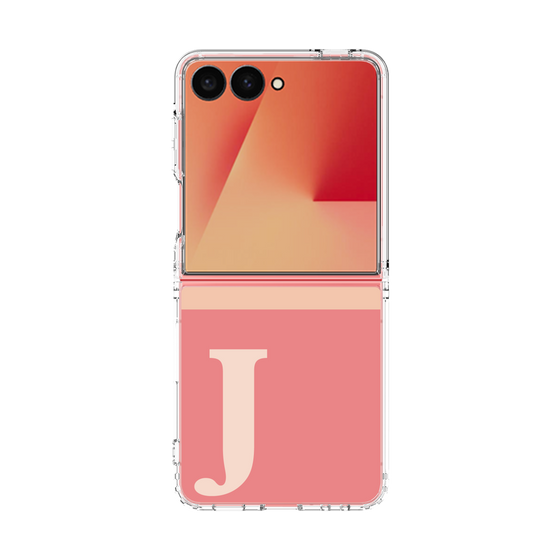 クリアケース［ オリジナル - initial two tone - J pink ］