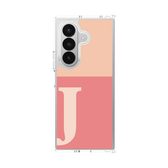 クリアケース［ オリジナル - initial two tone - J pink ］