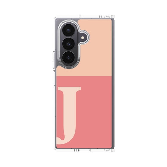 クリアケース［ オリジナル - initial two tone - J pink ］