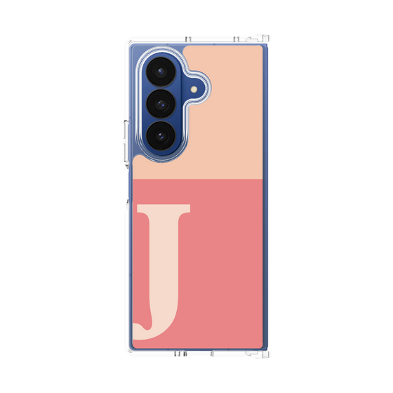 クリアケース［ オリジナル - initial two tone - J pink ］