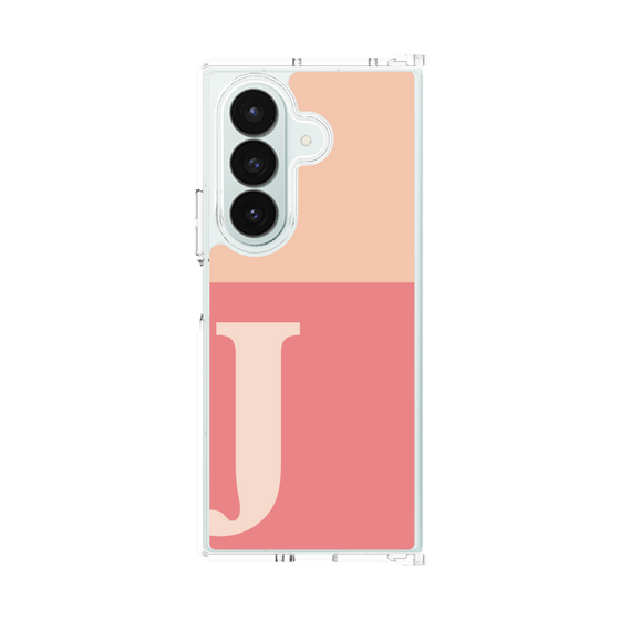 クリアケース［ オリジナル - initial two tone - J pink ］