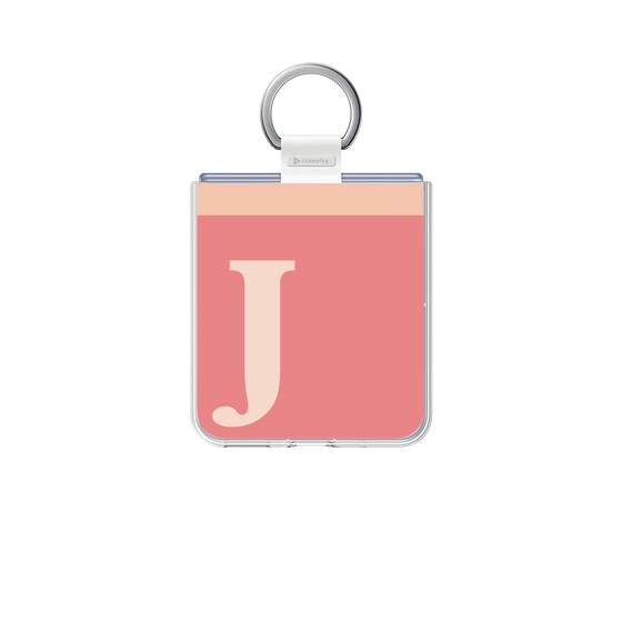 クリアケース［ オリジナル - initial two tone - J pink ］