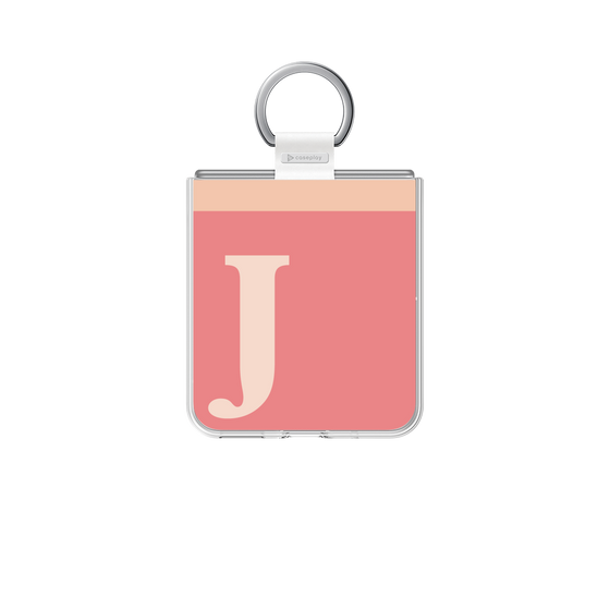 クリアケース［ オリジナル - initial two tone - J pink ］