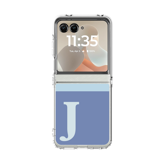 クリアケース［ オリジナル - initial two tone - J blue ］